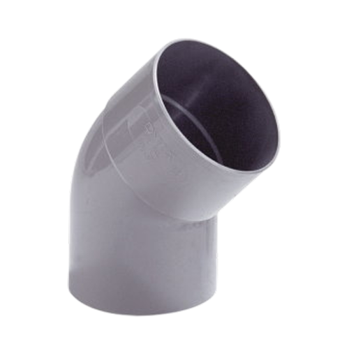 Dyka PVC HWA bocht 60mm, grijs, 45° mof/spie