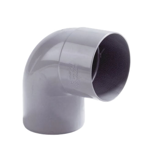 Dyka PVC HWA bocht 60mm, grijs, 87.5° mof/spie