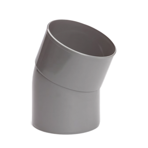 Dyka PVC HWA bocht 70mm, grijs, 22.5° mof/spie