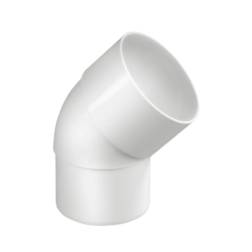 Dyka PVC HWA bocht 80mm, wit, 45° mof/verjongd spie