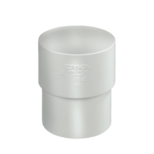 Dyka PVC HWA mof 100mm, wit, mof/verjongd spie