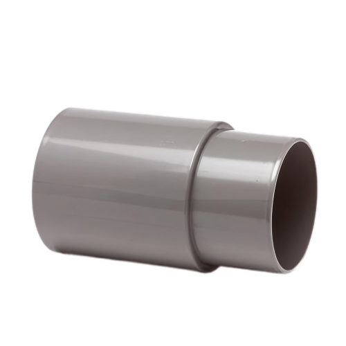 Dyka PVC HWA verlengde mof 80mm, grijs, mof/verjongd spie