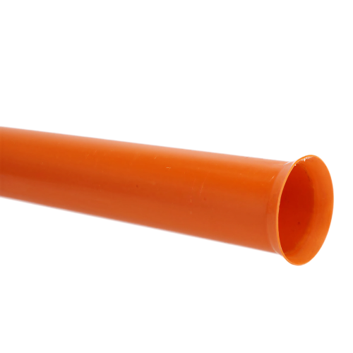 Eindbuis met klik/flens M1 oranje, 100 mm