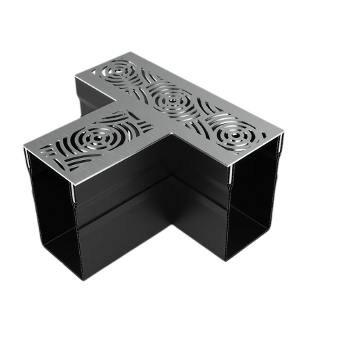 MW Drain 65/100 T-stuk, Falcon-Line RVS rooster