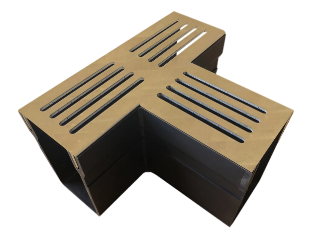 MW Drain 65/100 T-stuk met CorTen staal rooster