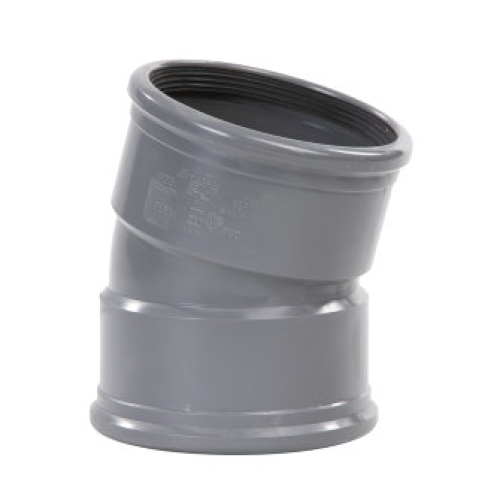 Pipelife pvc bocht m/m 200 15° sn4 gr