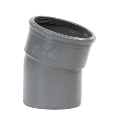 Pipelife pvc bocht m/s 125 15° sn4 gr