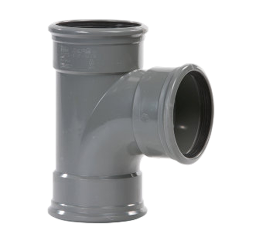 Pipelife pvc t-stuk m/m 200 90° sn4 gr