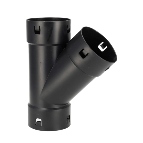 PP klik T-stuk 45°, 50 mm, voor drainagebuis