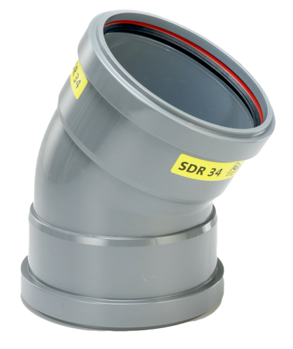 PVC Bocht 30° 200 SN8 M/M
