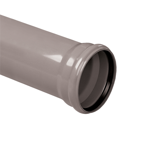 PVC buis 400 mm, grijs, SN4, manchet mof, L = 5 mtr