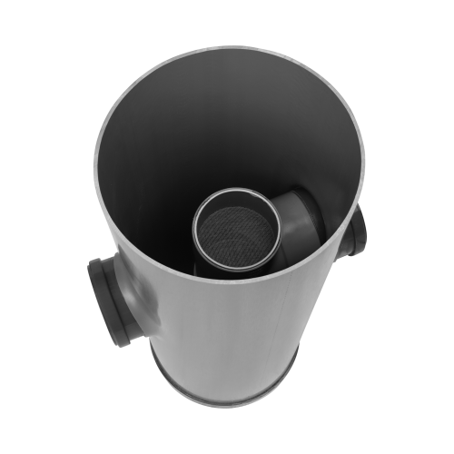 Pvc zandvangput, Ø630, incl. dub. filter, 2x 200 mm