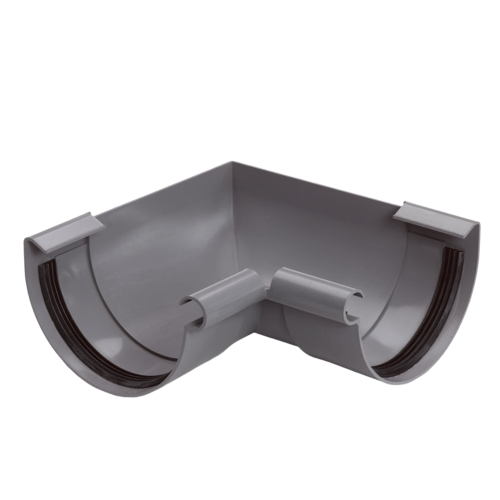 S-lon Klem binnenhoekstuk voor mastgoot 125mm, grijs
