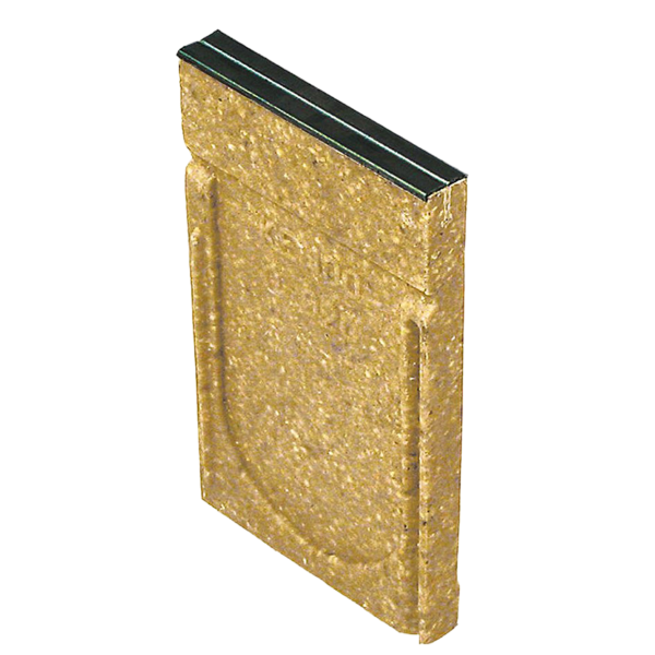 Anrin eindstuk, poly-beton, KE-100, zwarte rand, 25 x 13,6cm