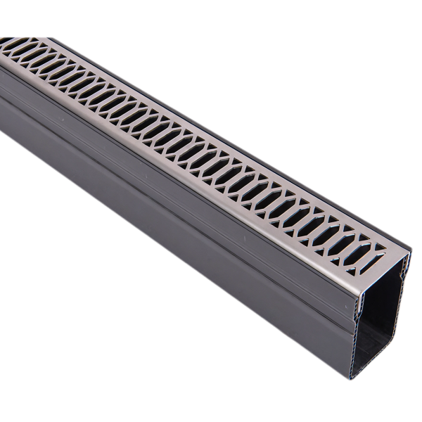 MW Drain 65/100 goot, Viking-Line RVS rooster, L = 1m