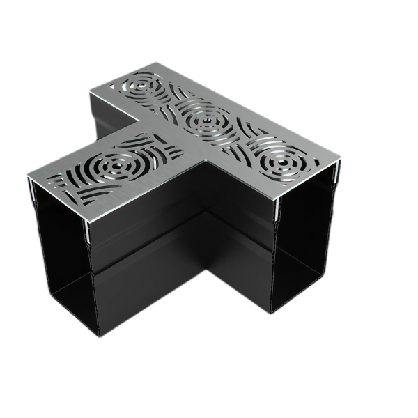 MW Drain 65/100 T-stuk, Falcon-Line RVS rooster