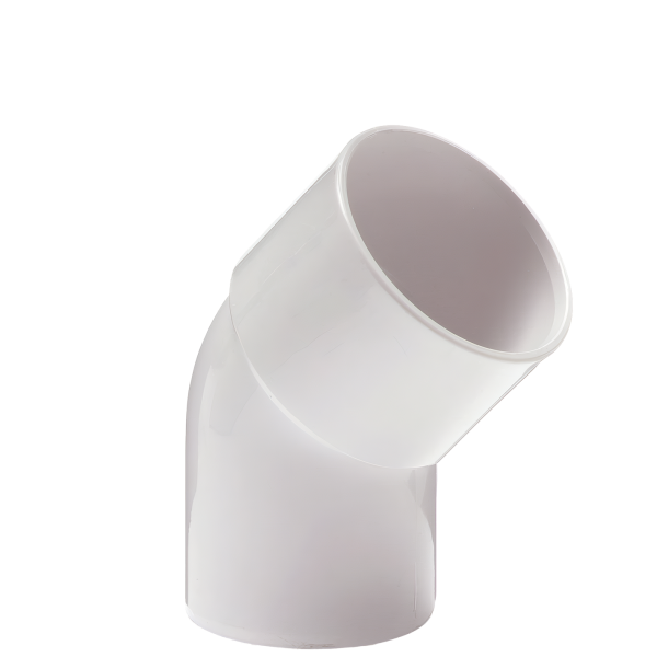 Pipelife lijm bocht 45gr 40mm mof-spie wit