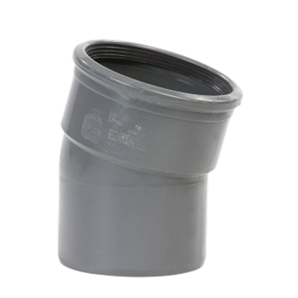 Pipelife pvc bocht m/s 110 15° sn4 gr
