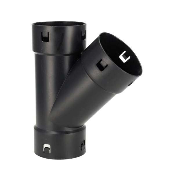 PP klik T-stuk 45°, 80 mm, voor drainagebuis