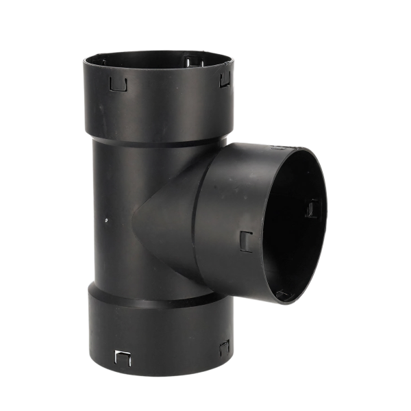 PP klik T-stuk 90°, 60 mm, voor drainagebuis